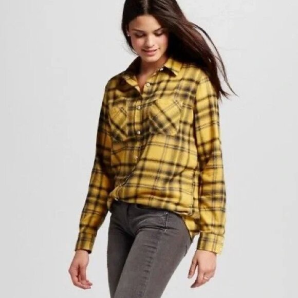 Mossimo Supply Co. Tops - Mossimo Supply Co. Boyfriend Flannel – Yellow & Black | Size L